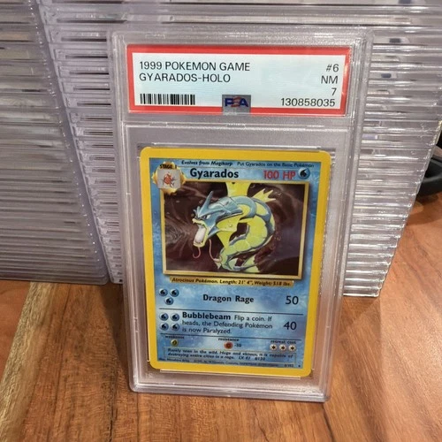 1999 Pokemon  Pokemon Base Set Unlimited Gyarados Holo Rare 6/102 PSA 7