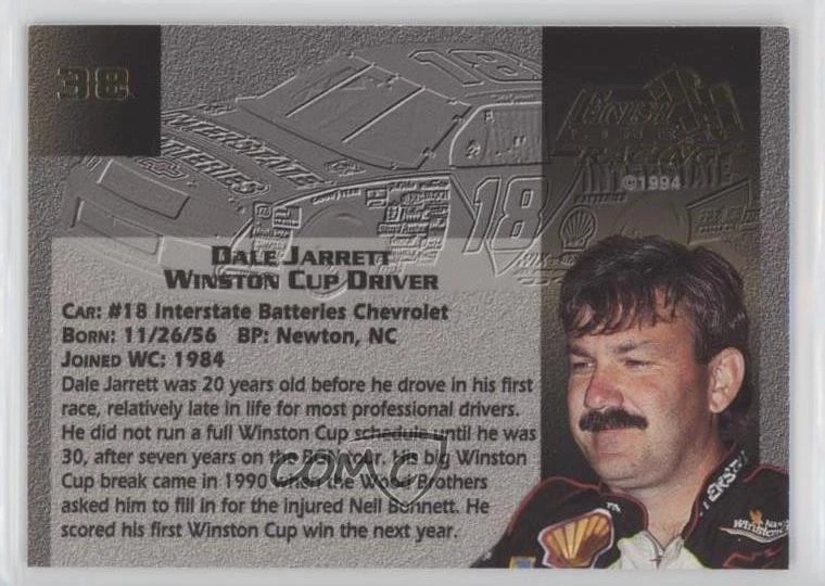 1994 Finish Line Gold Dale Jarrett #38 HOF - Image 2 of 2