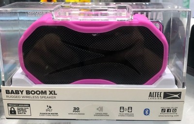 Altec Lansing Baby Boom XL Waterproof Bluetooth Wireless Portable Speaker -PINK