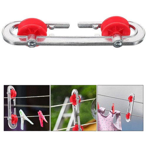 2 Pcs Clothes Rack Splitter Travel Clothesline Separator Divider Pulleys - Imagen 12 de 12