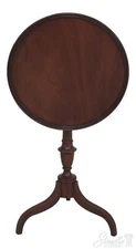 46698EC: BRANDT Inlaid Base Mahogany Tilt Top Table
