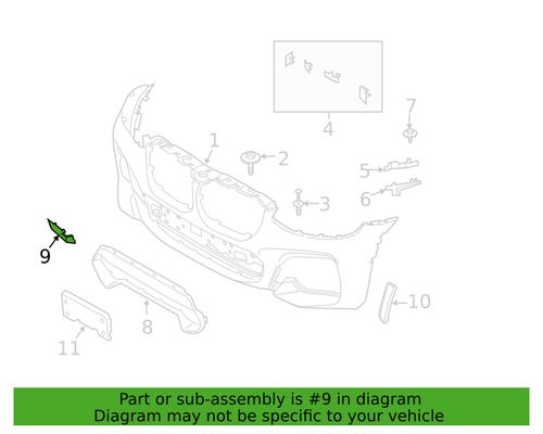 Nuevo parachoques delantero gancho de remolque tapa de ojo para BMW X3 / X4 2020-2021 51118082477 - Imagen 3 de 8