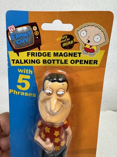 RARE Family Guy QUAGMIRE Talking Bottle Opener Fridge Magnet SEALED - Picture 5 of 12