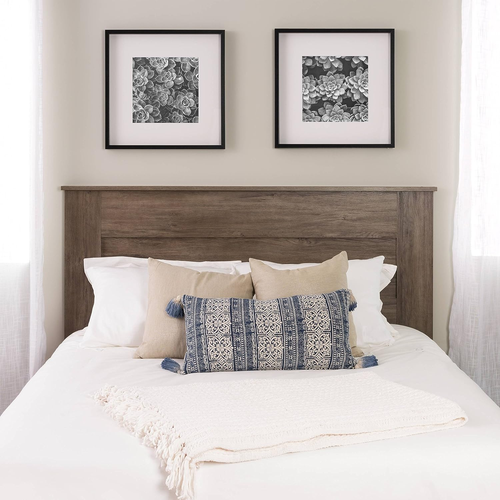 Stylish Flat Wood Panel Headboard for Queen Size Beds, Simplistic Wooden Queen H