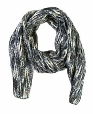 Collection 18 Knit Rectangle Scarf, Black, One Size