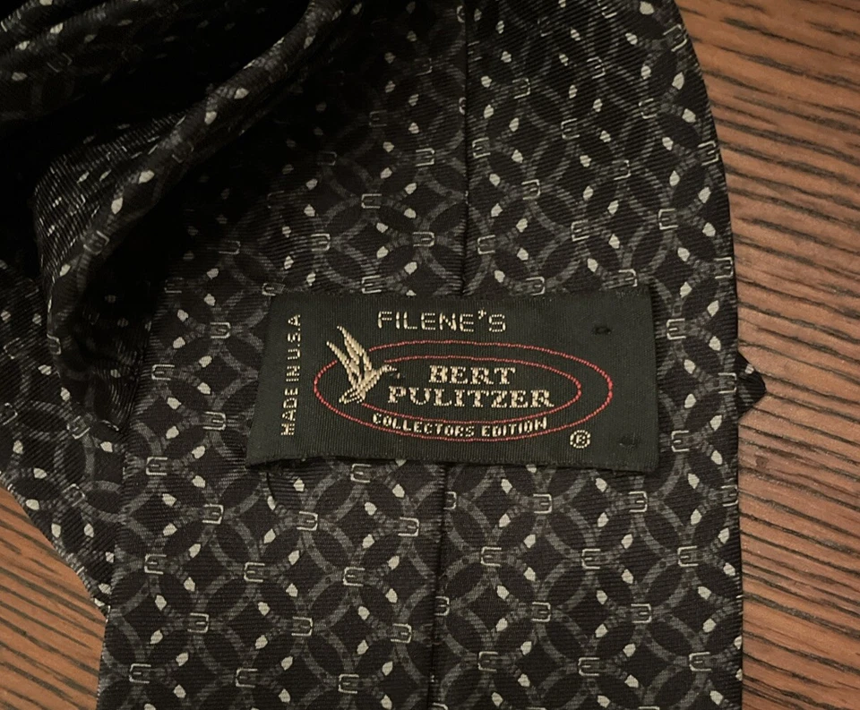 Шелковый галстук Bert Pulitzer коллекционное издание сделано в США - Изображение 3 из 4