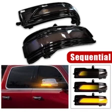 Rear Mirror LED Smoke Sequential Turn Signal Light For 2019-2022 Dodge Ram 1500
