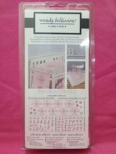 Wendy Bellissimo Willow Wall Decals pink flowers medallions cursive letters NIP
