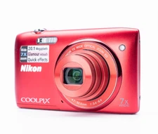 Nikon CoolPix S3400 20.1MP Digital Camera - Red