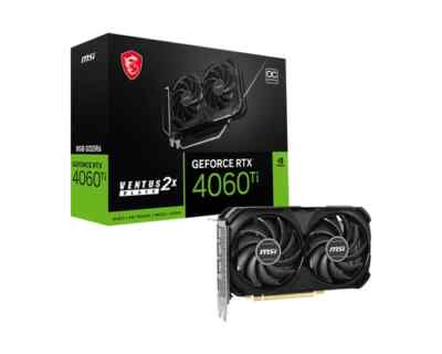 MSI GeForce RTX 4060 Ti VENTUS 2X BLACK 8G OC GDDR6 Graphics card