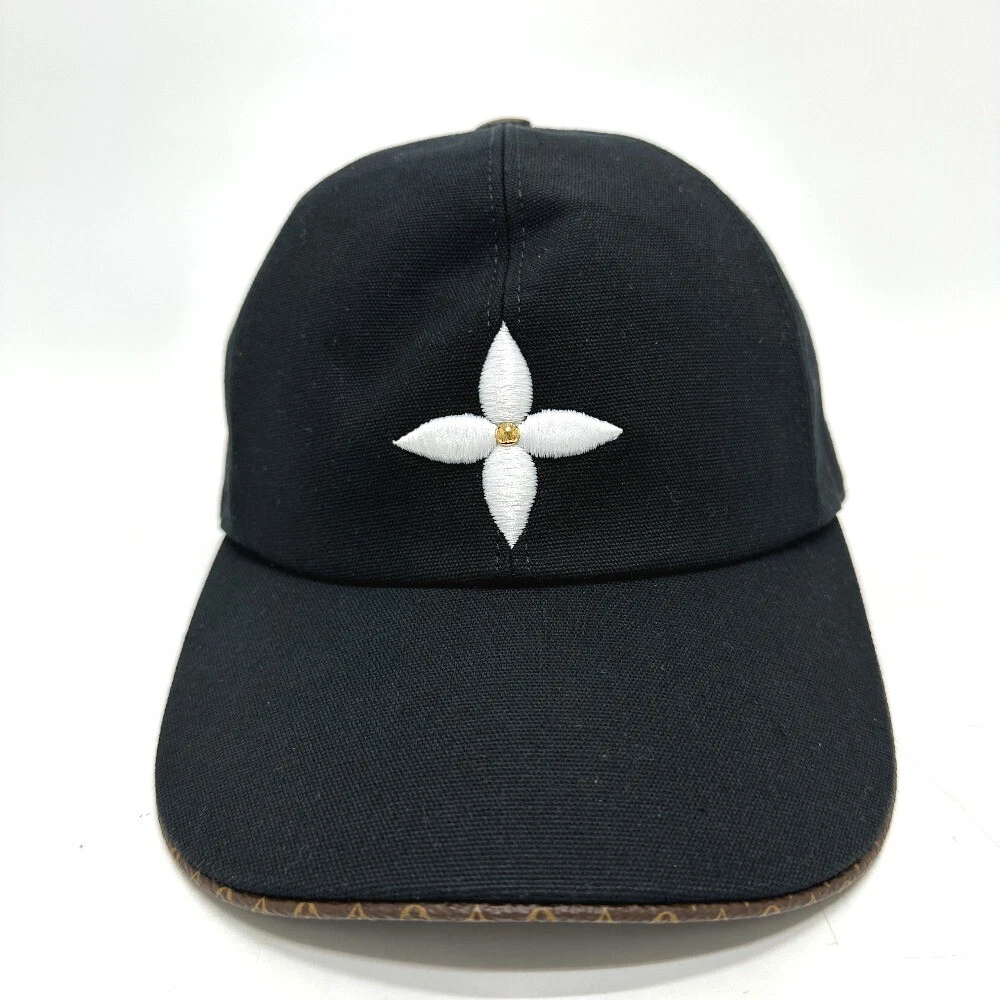 LOUIS VUITTON（LV） Cappellino LOUIS VUITTON M76947 gioco ricamo floreale cotone seta marrone