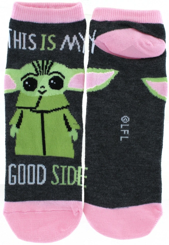 Nuevo STAR WARS Disney THE MANDALORIAN Damas 5 Pares BABY YODA No Show Calcetines Nuevos con Etiquetas Foto 2 de 4