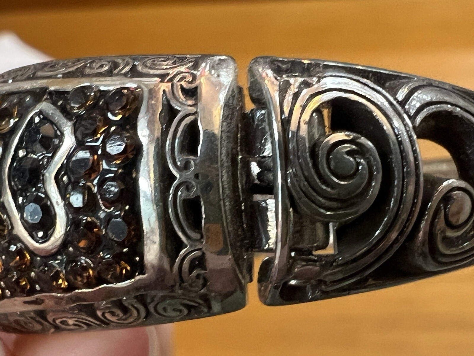 Brighton Rhinestone Leopard Pattern Wide Hinged B… - image 17