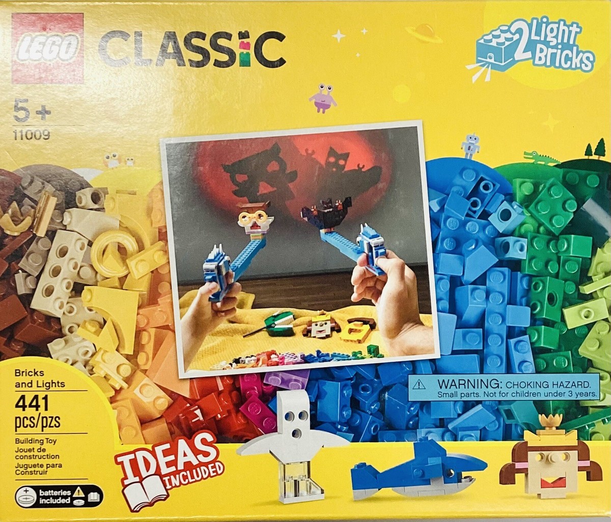 LEGO 11009 Classic Building Toy Set 441 Pieces Light Bricks *Ships in a  box*