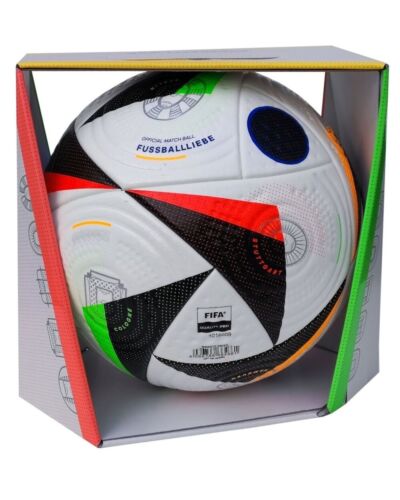  Adidas Pallone Calcio EURO 2024 FUSSBALLLIEBE PRO OMB Officiale match ball  - Foto 1 di 8