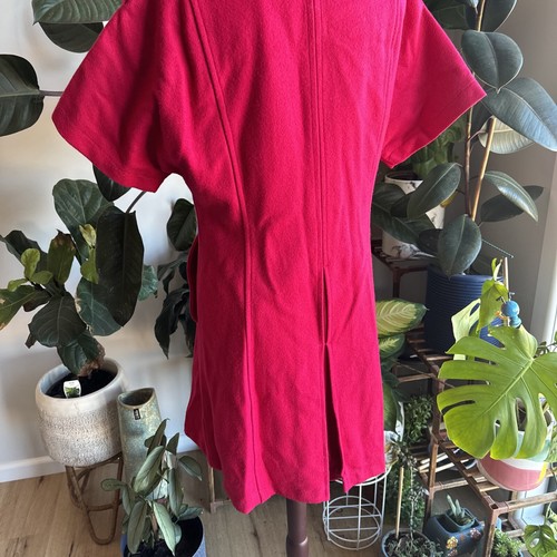 Vintage 1960s 1970s Mod Pink Dress Wool Double Breasted Coat M Fits AU 10 - Picture 15 of 23