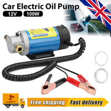 12V Electric Car Engine Diesel Fuel Pump Oil Transfer Extractor Fluid Siphon UK