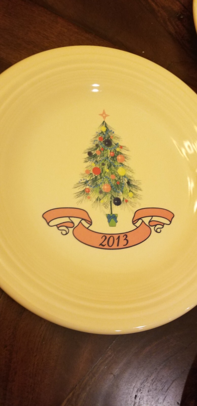 Set 5 Fiesta Ware Christmas Tree Dinner Plates Dillard's Exclusive 2013