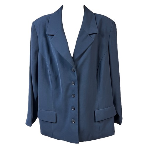 Jessica London Blue Blazer 5 Button Jacket Lined Size 24 NWT Pockets Classic - 第 1/11 張圖片