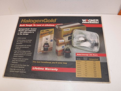Vintage Cooper Automotive Wagner Lighting Halogen Gold 1996 Reference Poster - Picture 10 of 10