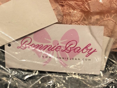 BONNIE BABY o JEAN~Vestido Cintura Imperio Encaje~Rubor~3/6M o 2T~NUEVO CON ETIQUETAS~Dillard's~2023 - Imagen 10 de 17