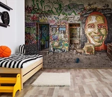 3D Man Head Picture O2007 Wallpaper Wall Murals Removable Wallpaper Sticker Eve