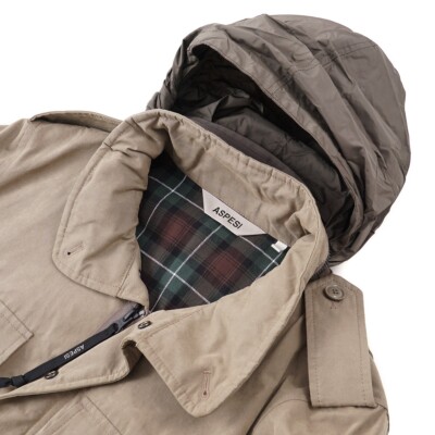 Aspesi 'Minifield' Insulated Tan Cotton and Nylon Field Jacket