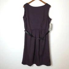 NY Collection Knee Length Purple Dress Xlarge