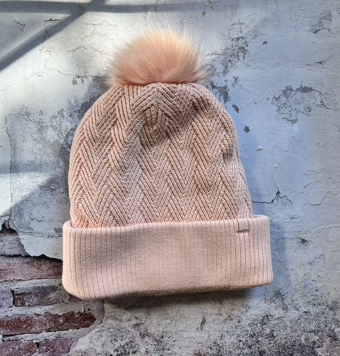 chevron knit pom beanie lululemon