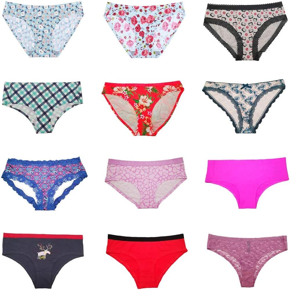 Morvia Varieties of Women Hipster Briefs Boyshorts Bikinis Pack