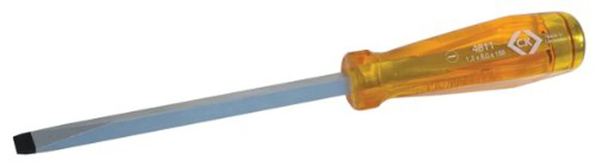 Best Price Square SCREWDRIVER SLOTTED STRIKE THRO 200MM T4811 08 By CK TOOLS
