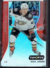 2019-20 UD Synergy Hockey Red ROOKIE CARD Tier 1 Max Jones #41 Ducks