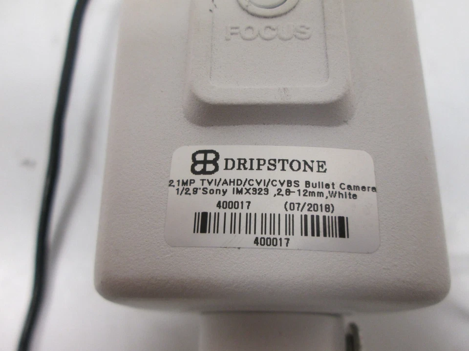 DRIPSTONE 2.1 MP TVI/AHD/CVI/CVBS BULLET CAMERA SONY IMX323 PARTS ONLY - Image 3 of 4