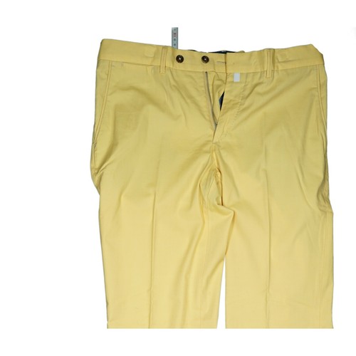 Jean Biani Herren Chino Hose Jeans Slim Fit Golf Premium Sommer W34 L34 Gelb NEU - Bild 2 von 7