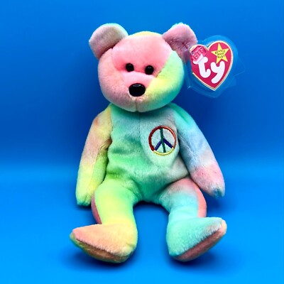 TY Beanie Baby - PEACE the Ty-Dyed Bear (8.5 inch)