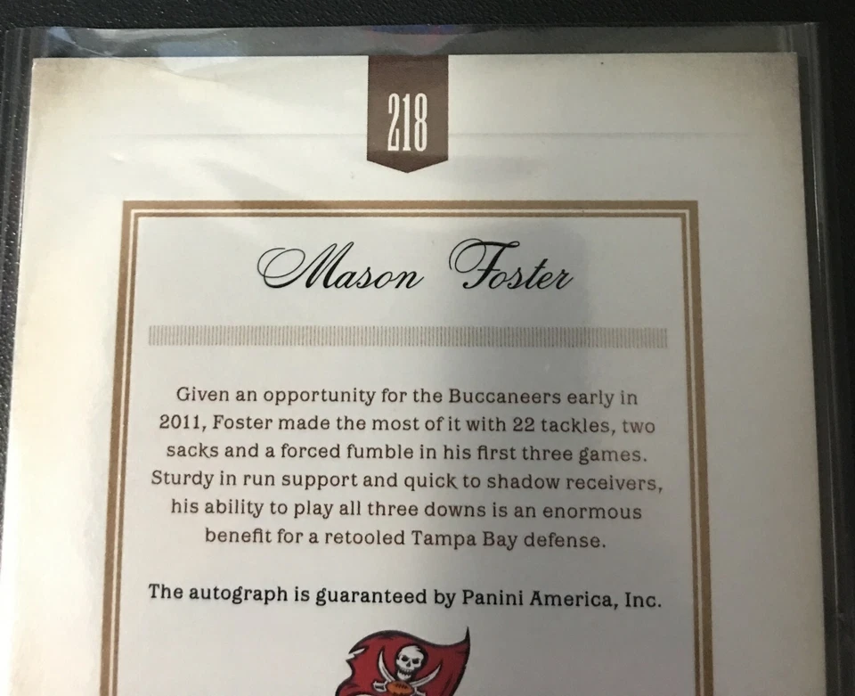 Panini Prime Signatures Mason Foster 085/199 - Image 3 of 4