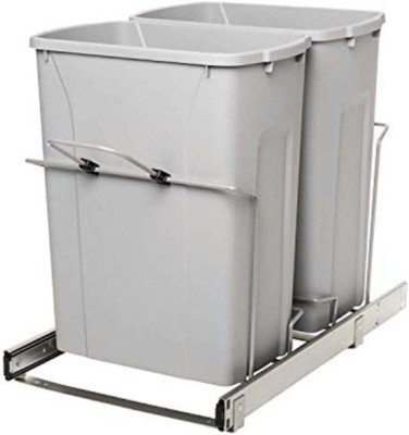 Knape & Vogt RS-PSW15-2-35-R-P in-Cabinet, 18.4 14.25 22-Inch Pull Platinum 
