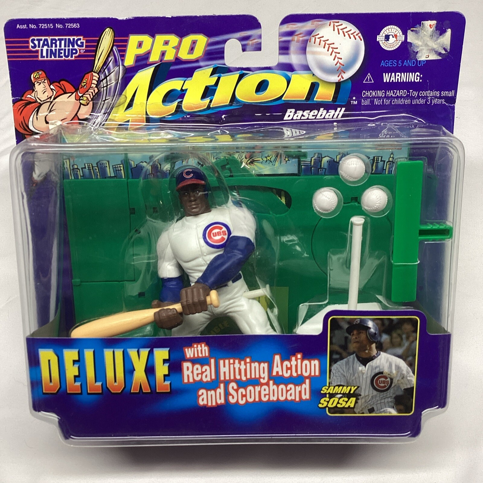 VINTAGE STARTING LINEUP PRO ACTION FIGURE 1999 SAMMY SOSA CHICAGO CUBS BASEBALL