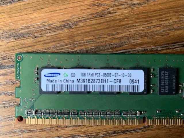 Samsung 2GB (2x1GB)12Rx8 PC3-85500E-07-10-D0 240Pin Desktop Memory RAM DIMM - Image 2 of 3