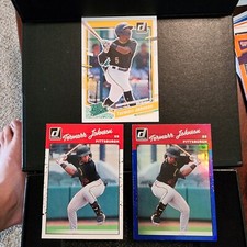 2023 Donruss Termarr Johnson Rated Prospect, blue foil, and base rookie cards
