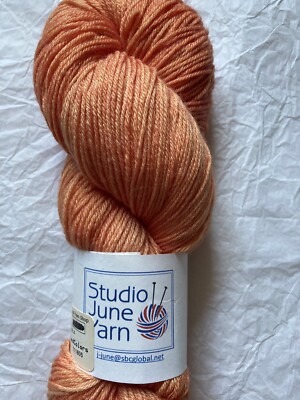 Studio June Yarn, Bamboo-la-la, SW Merino/Bamboo blend, ''Happy Tangerine''