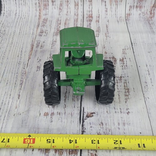 Vintage 1/32 scale Ertl John Deere n/frontend tractor w/cab green/yellow diecast - Picture 7 of 9
