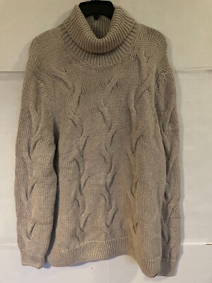 BRAX Brian Wool Blend Turtleneck Sweater In Cookie MENS SIZE (EU 54) US LARGE