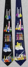 CHEMISTRY LAB-TEST TUBES FLASKS BEAKERS BURNERS SCIENCE Steven Harris Necktie