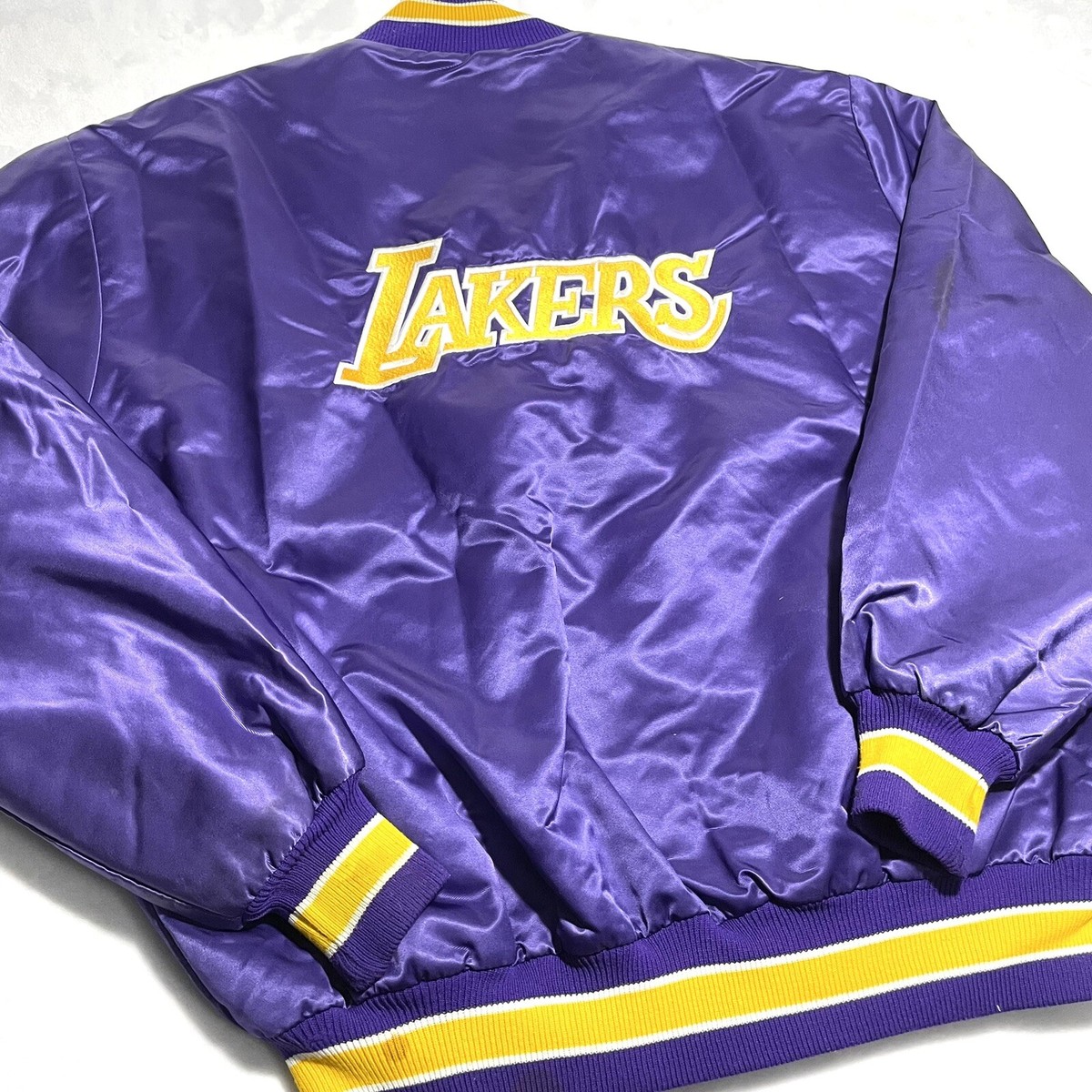 Vintage Vtg 80s 90s Los Angeles Lakers NBA DeLong Satin