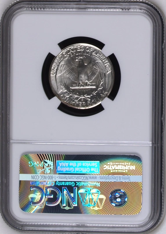 :1941-D S25C WASHINGTON-QUARTER SPOTLESS NEAR-SUPERB NGC MS-66 HIGHEST-GRADES - Image 2 of 2