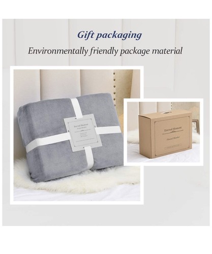 Solid Flannel Plush Cozy Super Soft Fleece Blanket For Sofa Bed Couch Grey -King - Picture 7 of 9