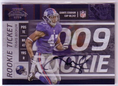 2009 Playoff Contenders #206 Travis Beckum Auto RC - NM-MT