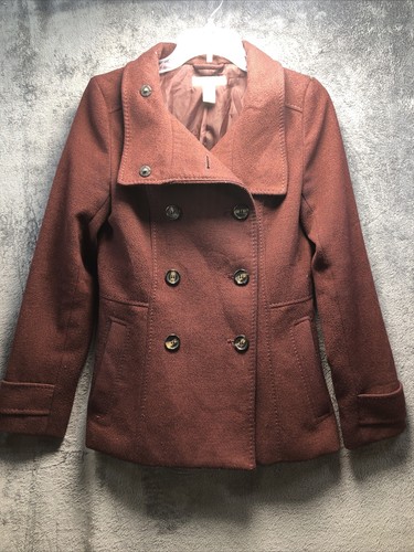 Women's H\u0026M Peacoat Size 4 Maroon 
