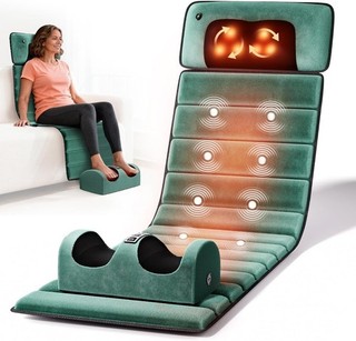 Massage Mat with Heat and Detachable Neck Massager 10 Motor 60" AUCTION USED